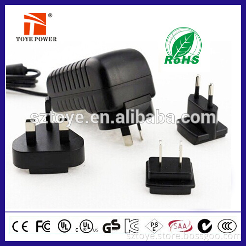 power adapter 5v 1000ma interchangeable international plug